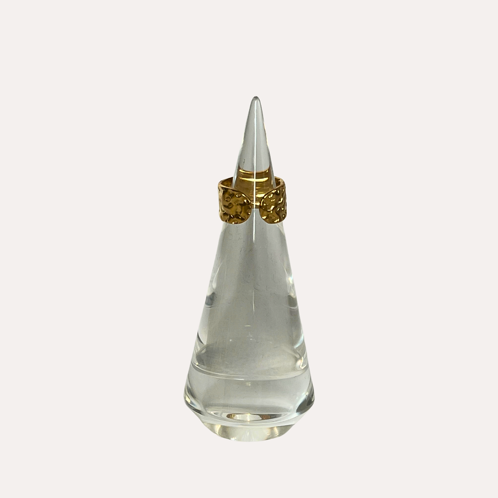 Thumbnail: Stainless Steel Metal 18k Gold Plated Ring