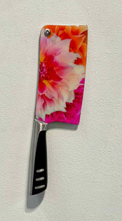kitchen art, graffiti, fine art, knife, cleaver, photography, photography collage, collage, leave it to cleaver