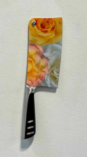 kitchen art, graffiti, fine art, knife, cleaver, photography, photography collage, collage, leave it to cleaver