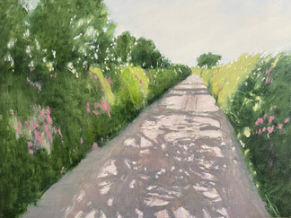 Devon dappled lane - zingy spring, oil on panel, £420, Josie Gould.jpeg