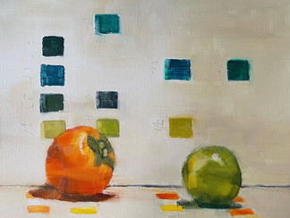 'Persimmon and lime', oil, Josie Gould. .jpeg