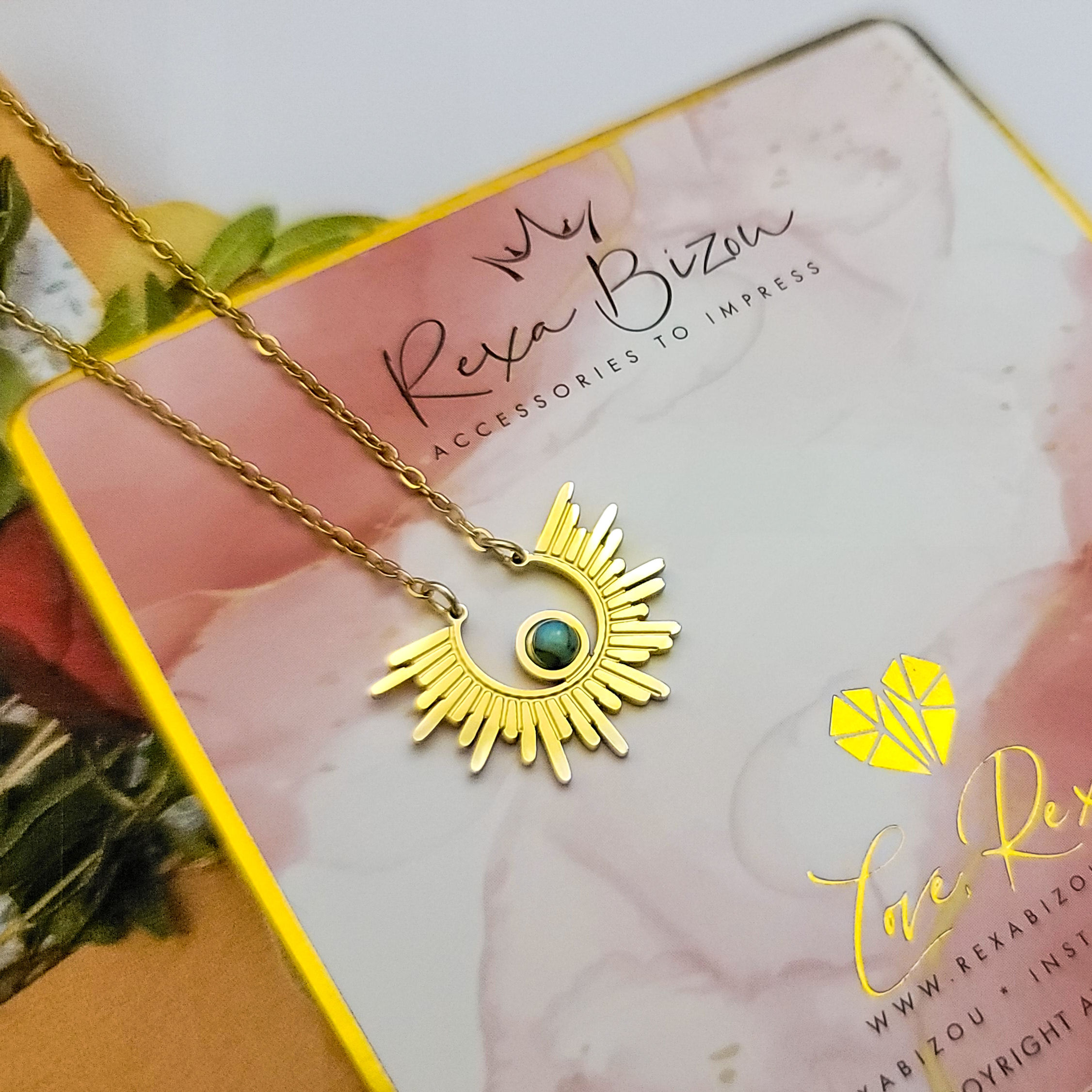 Turquoise Sunshine Necklace Small