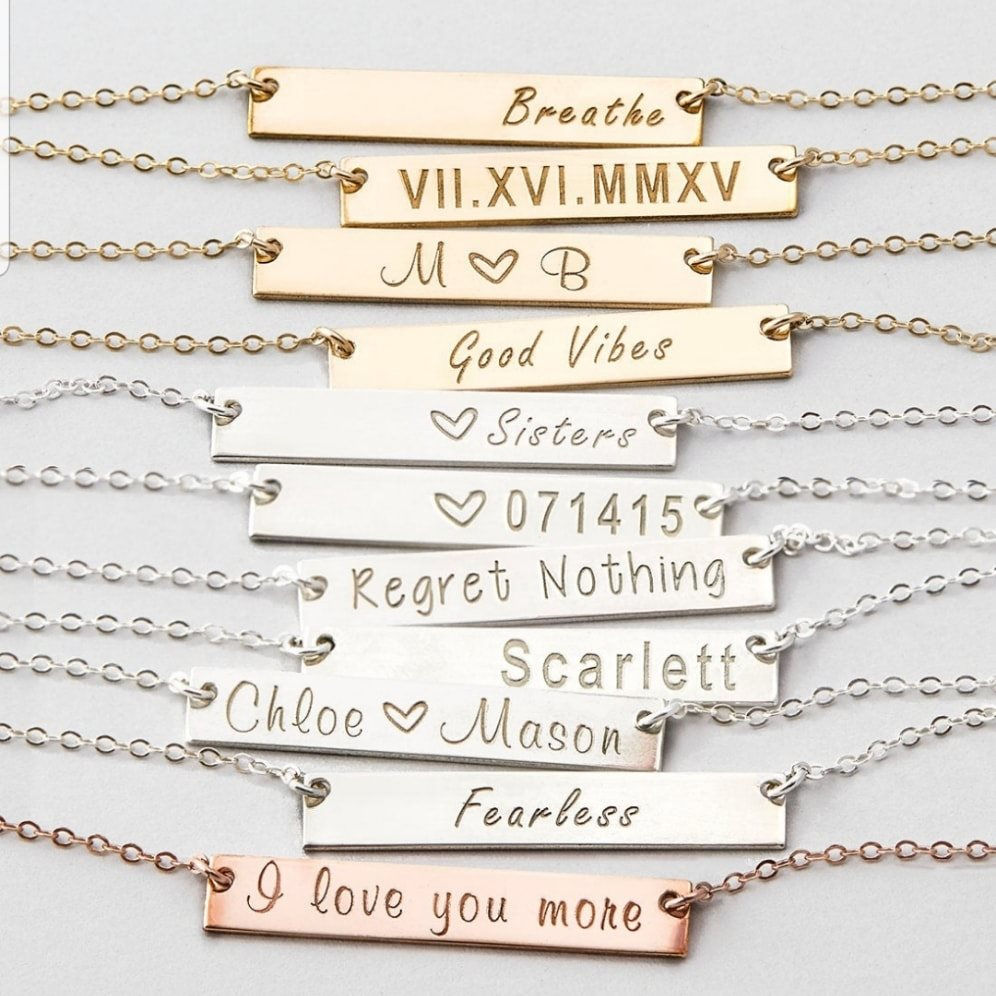 Name Bar Necklace