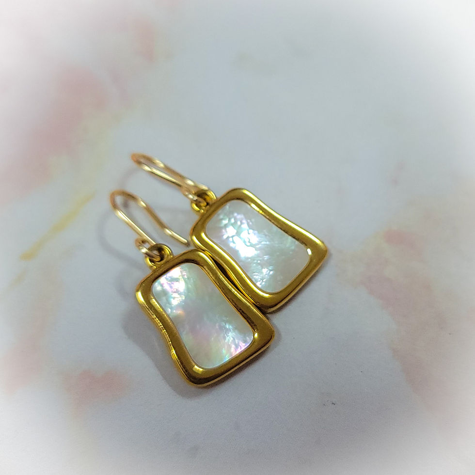 Mother of Pearl Nugget Earring