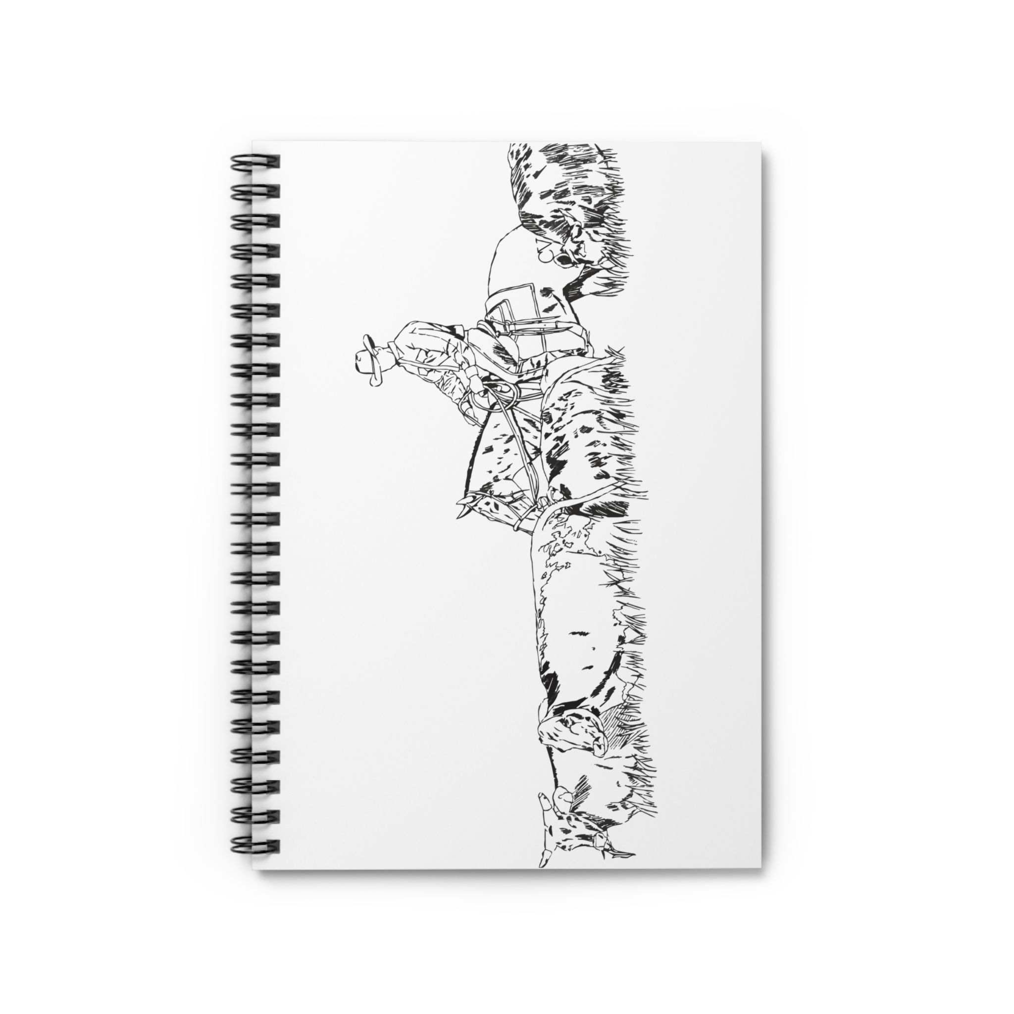 Out On The Range - White Spiral Notebook - Ruled Line