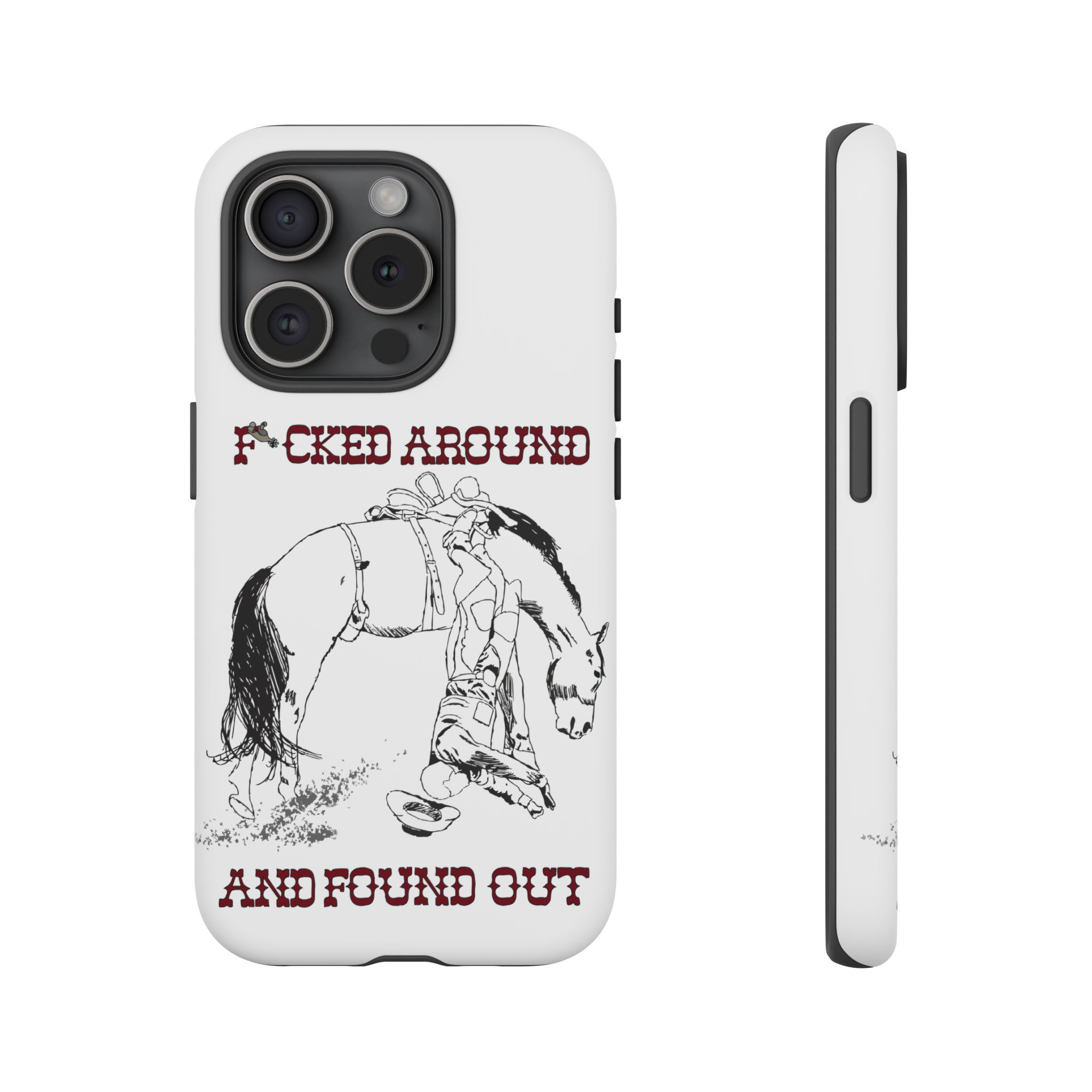 Reckless Rodeo Red - White Phone iPhone Case