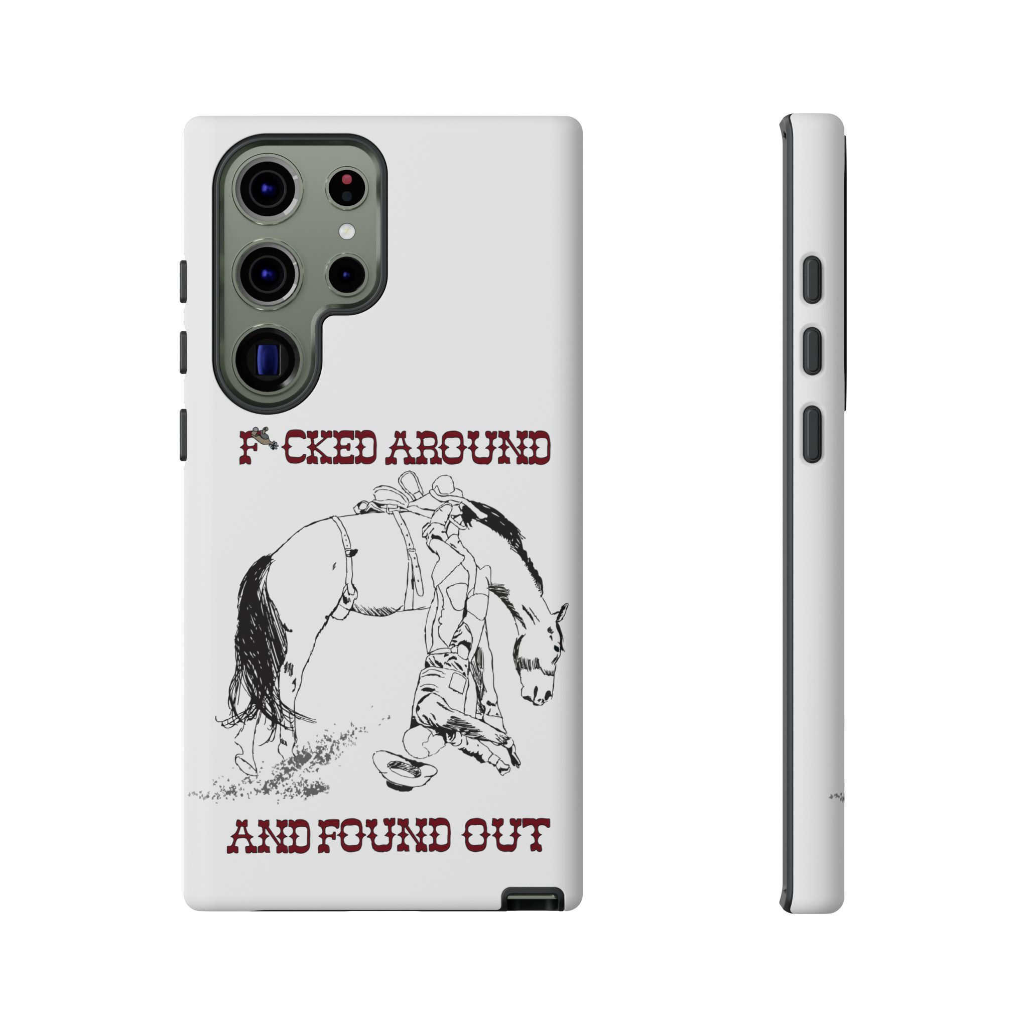 Reckless Rodeo Red - White Samsung Galaxy Phone Case