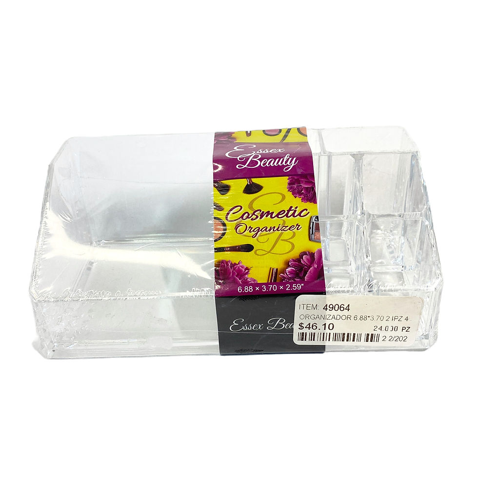 organizador de acrilico con maquillaje