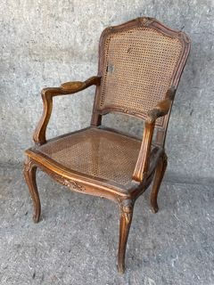 Thumbnail: Pair of Antique French Arm Chairs Ready for restoration 