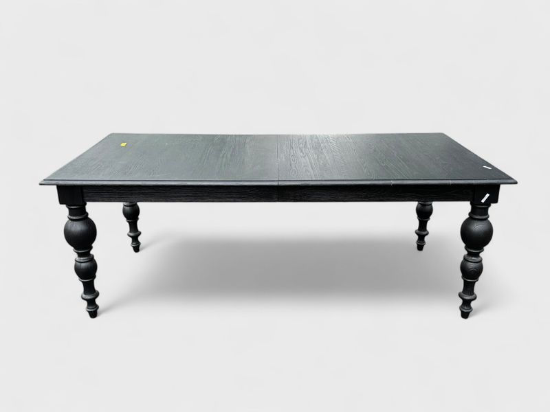 Thumbnail: Restoration Hardware Grande Balluster Solid Wood Stained Black Dining Table 