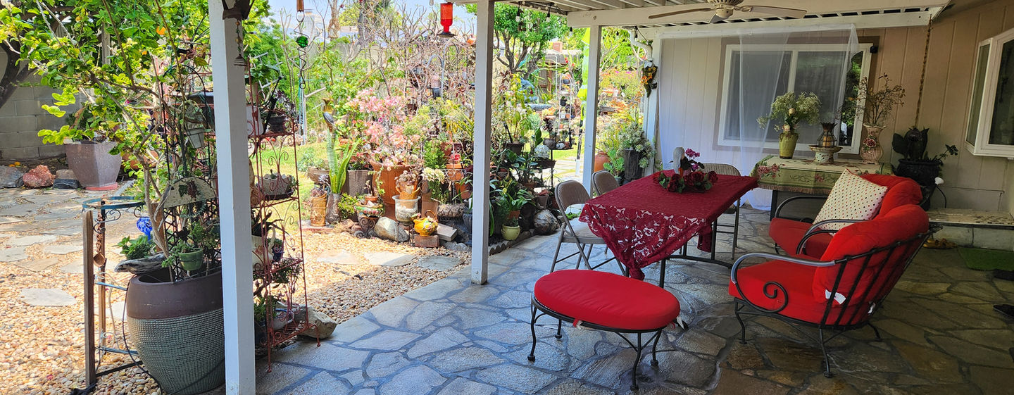 Our spacious covered patio provides a safe, shaded outdoor retreat. Whether enjoying a meal, chatting with family, or soaking up the breeze, it’s a favorite spot year-round.