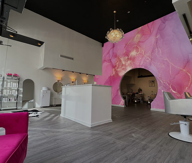 Pink hair salon best sale