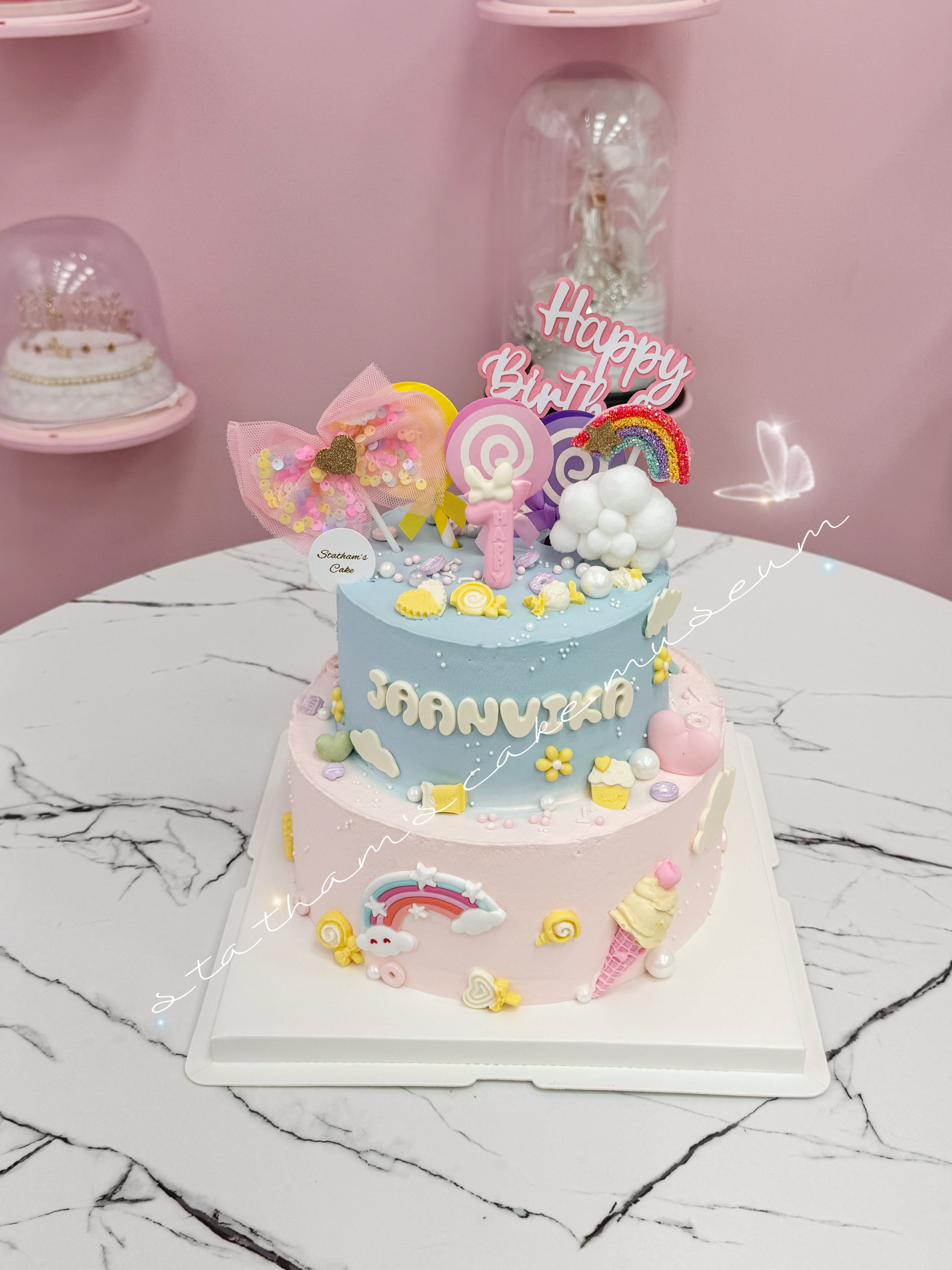 1 year old Baby Girl  Birthday Cake - mutible layers
