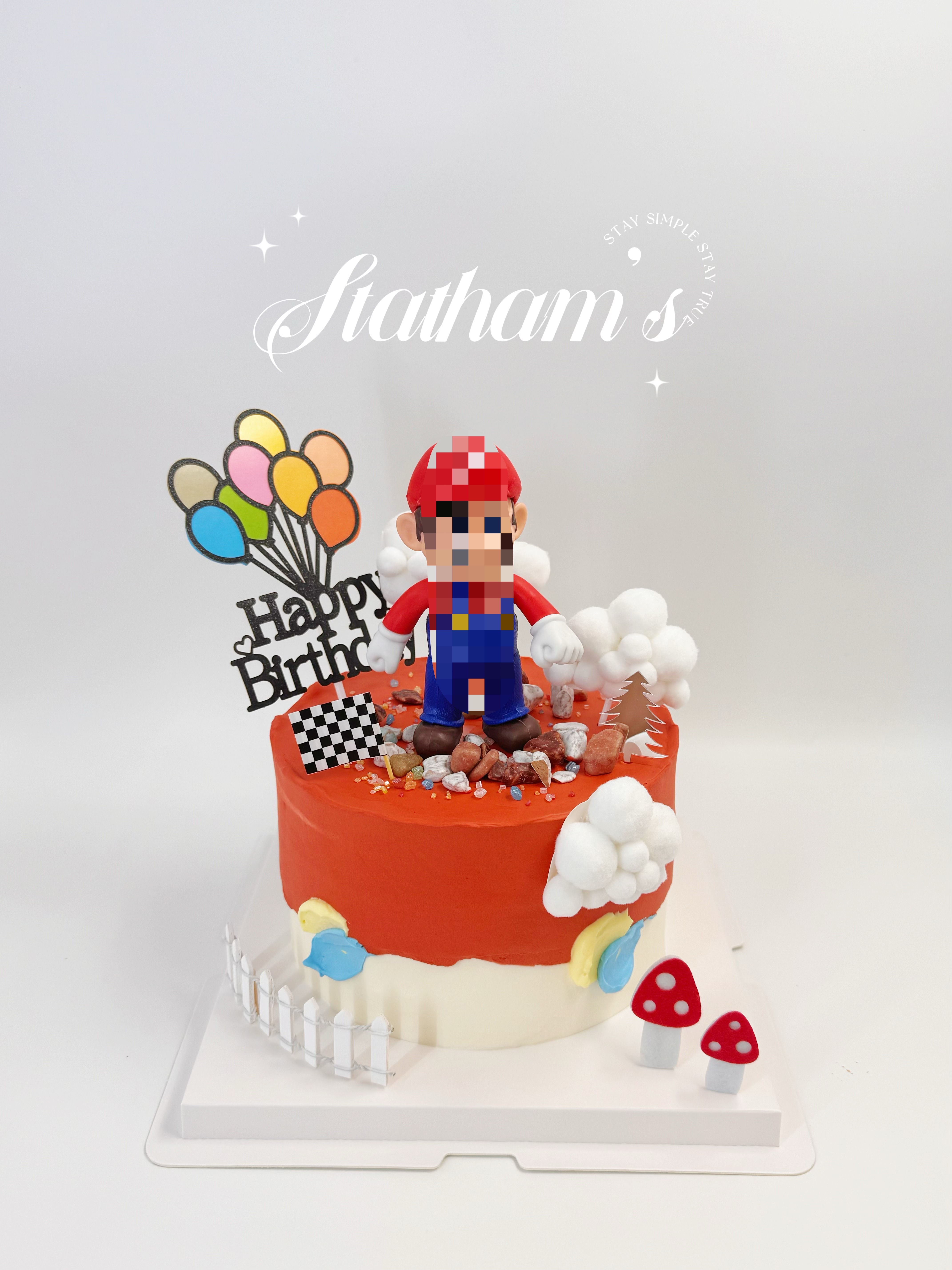 Cartoon Racing Adventure Kids Birthday Cake