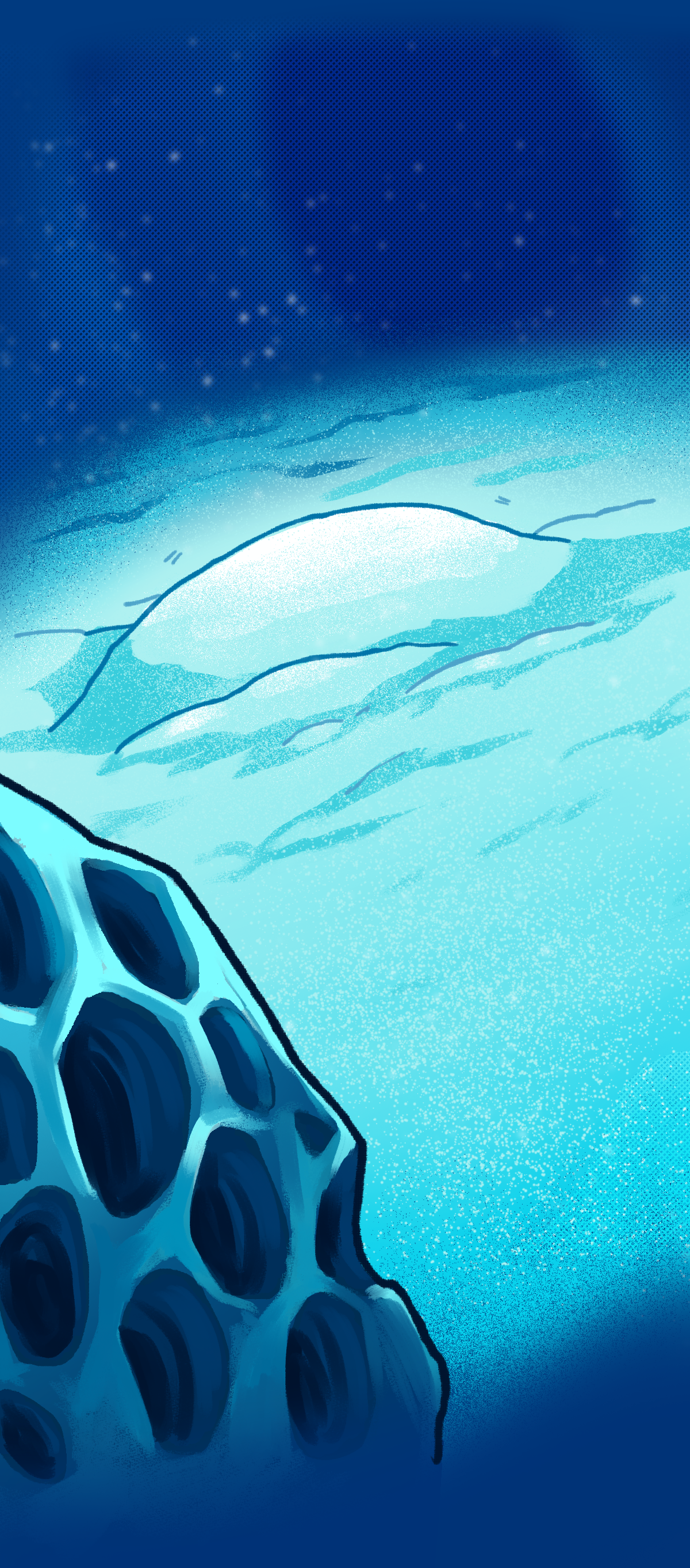 A large lump in the snow stirs.