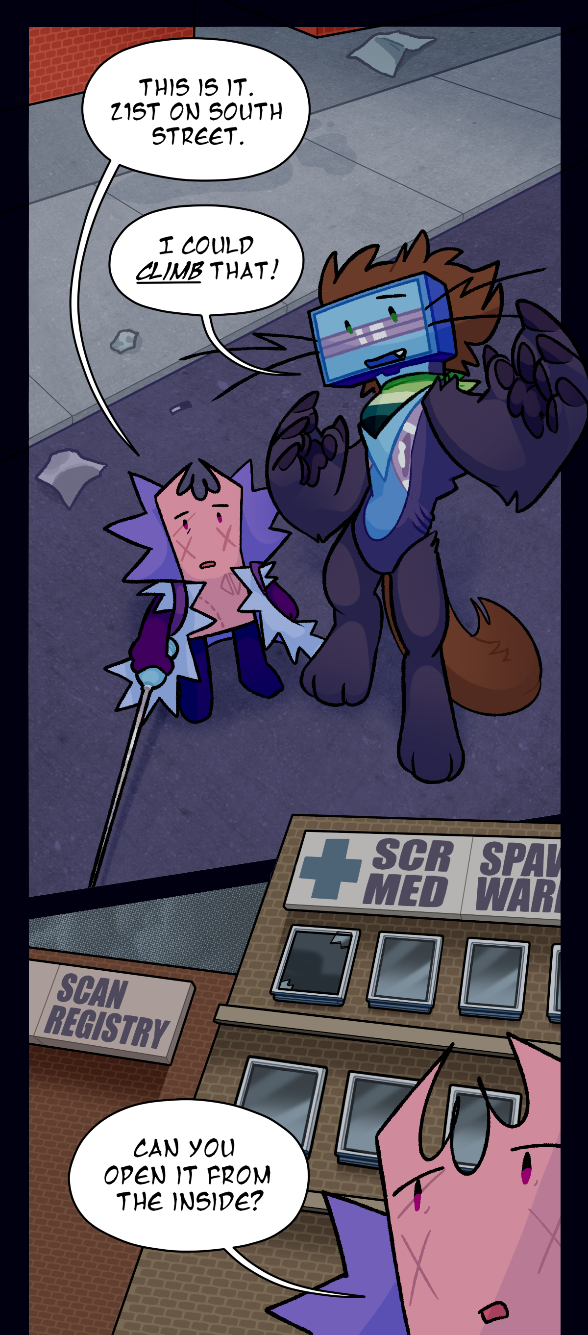 Objectified object show web comic, episode 33, Taken, Dragonscale, Gum, Razor