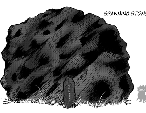 objectified, spawning stone, concept art, worldbuilding
