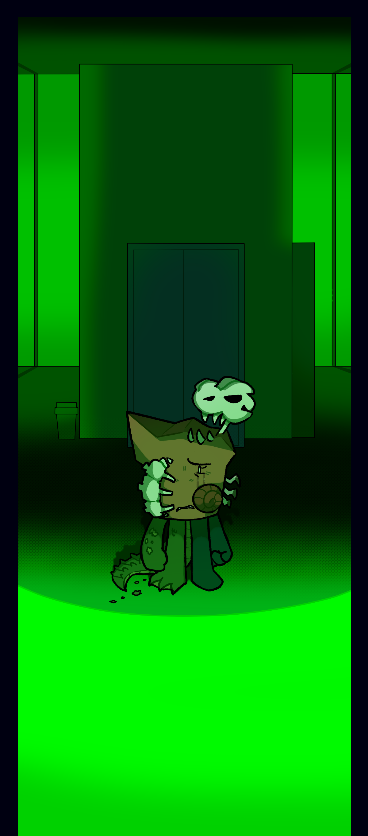 Back in the present, Fossil is crying.