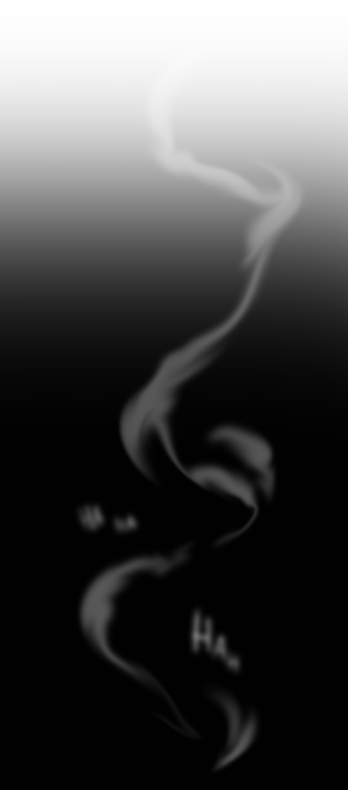The page fades from white to black, wisps of smoke rising from the bottom of the page. Very blurry text reads, Ha ha ha.