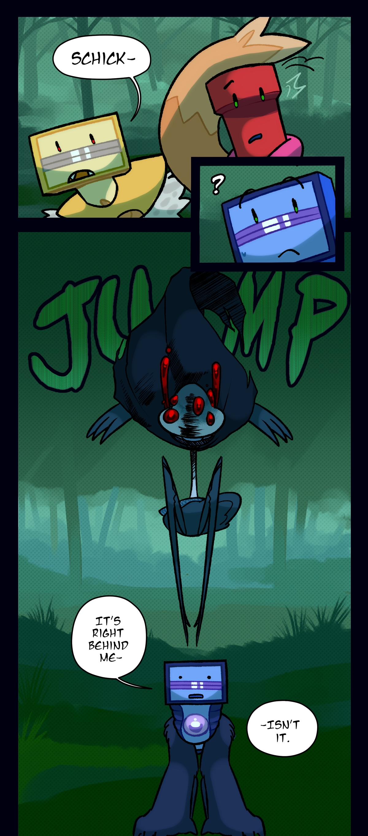 Venus says, Schick. Text says jump. Schick says, It's right behind me, isn't it.