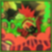 An acrylic shaker keychain of a parasitic hive that contains green sand, glitter, and some charms of Hokkaido as well as a few larvae