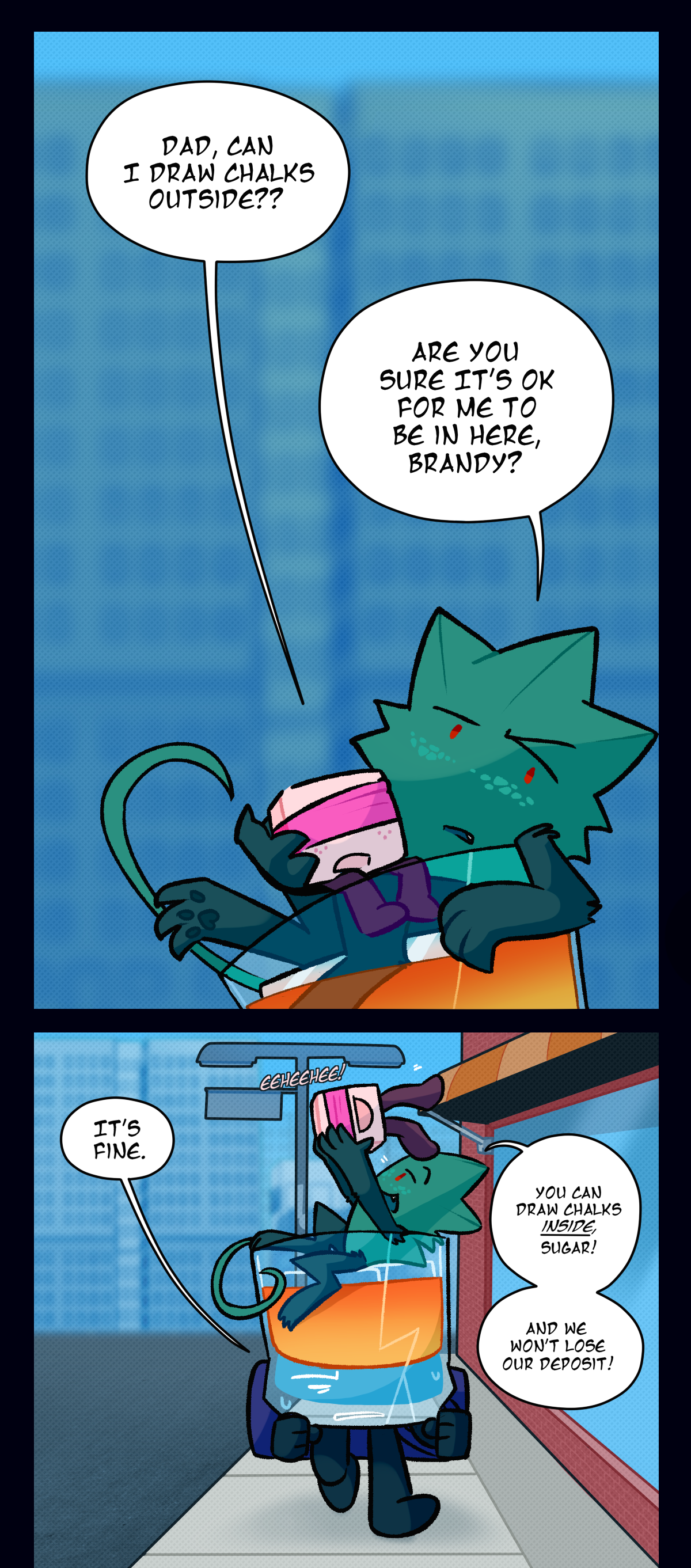 Objectified object show web comic, episode 22, Glimpse, Brandy, Minty, Sugarcube