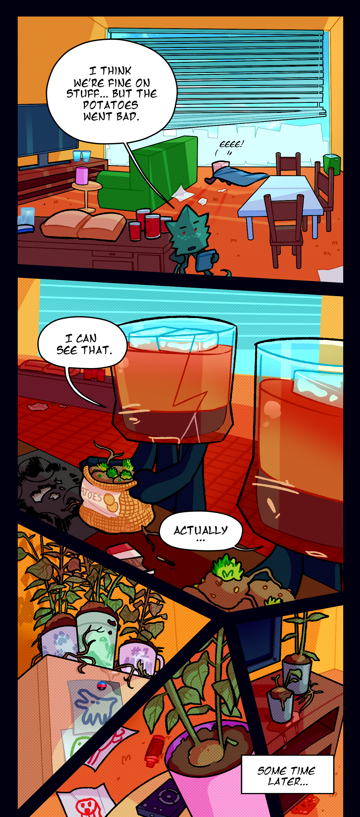 Objectified object show web comic, episode 28, Pieces of Us, Brandy, Minty, Sugarcube