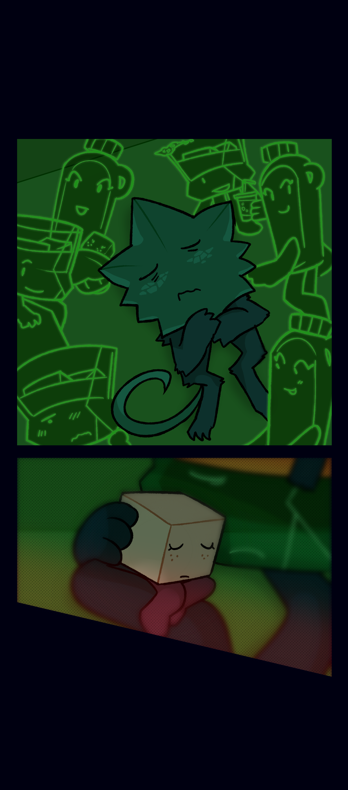 Minty continues dreaming while focus shifts to sugarcube.