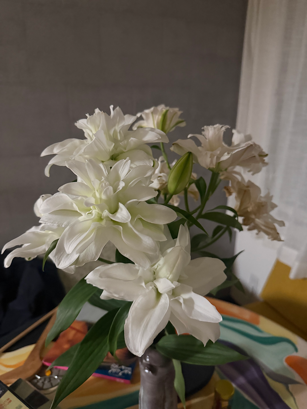 I'm writing this blog right under the lilies, and its scent is incredible
