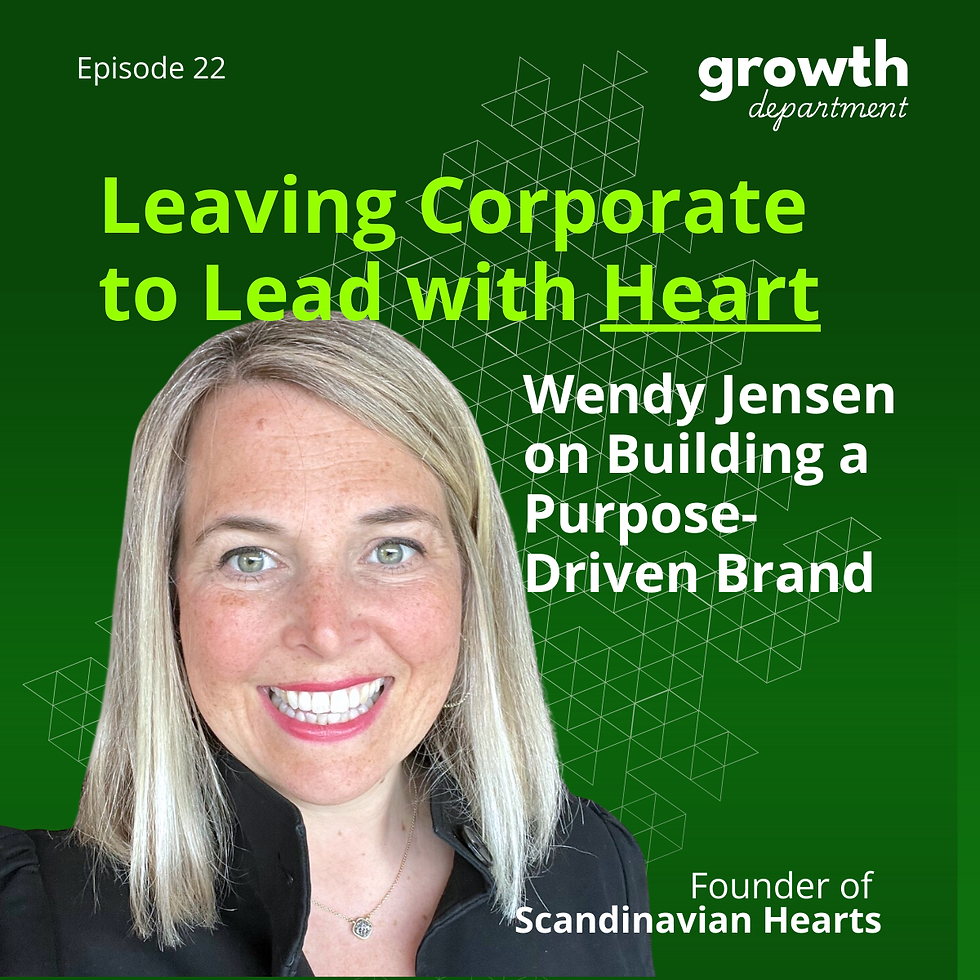 Wendy Jensen founder of scandinavian hearts joind the growth department podcast