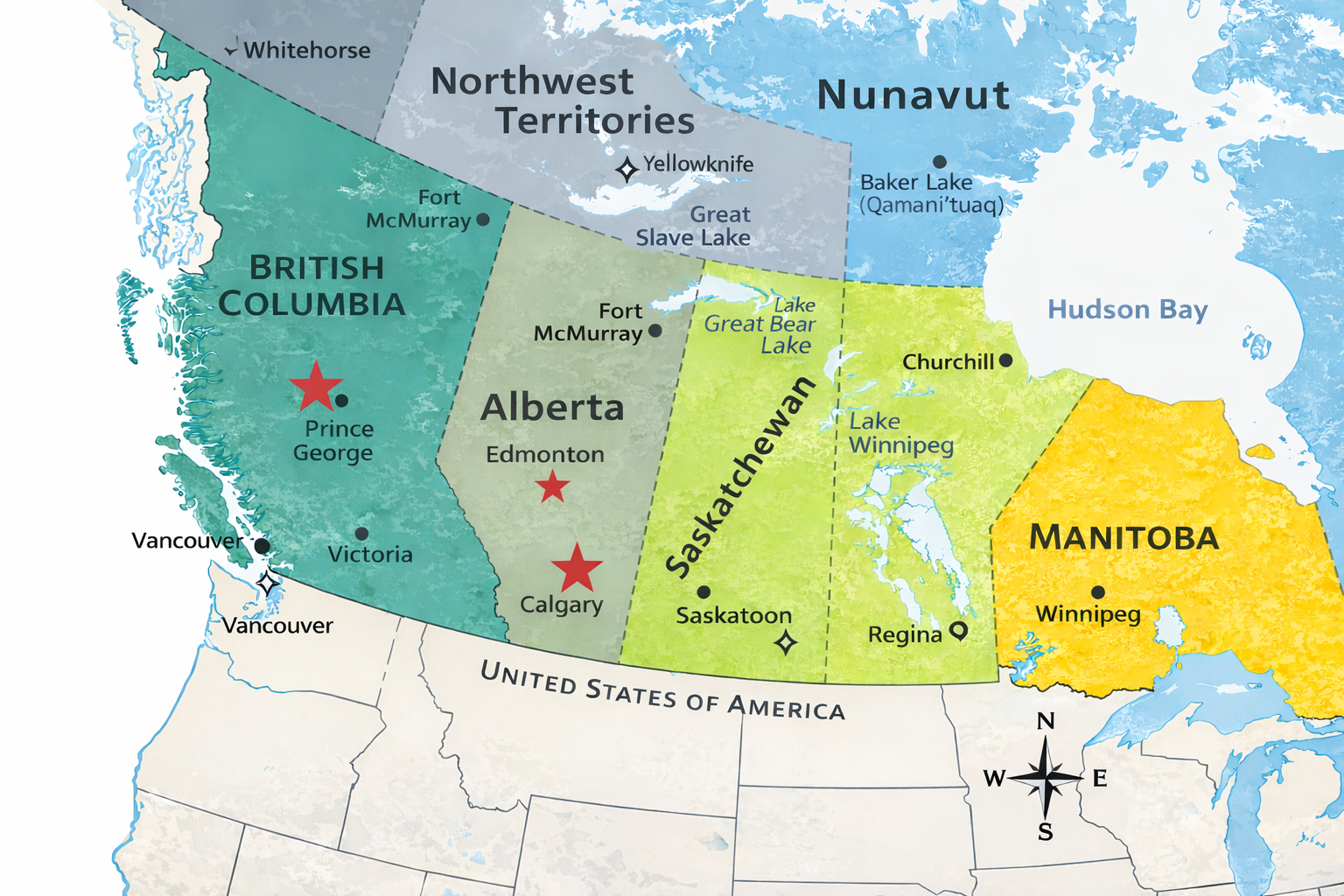 Service area map showing coverage across North America