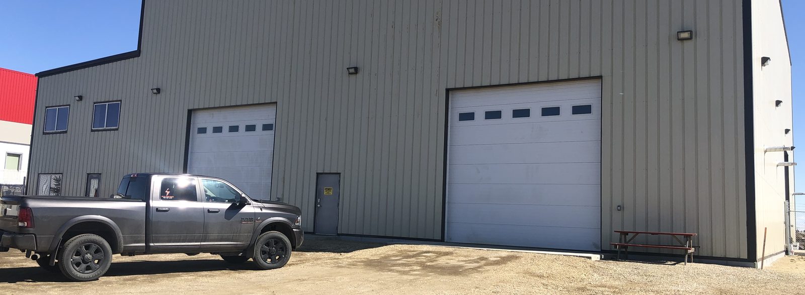 Lock Hill's shop building in Nisku