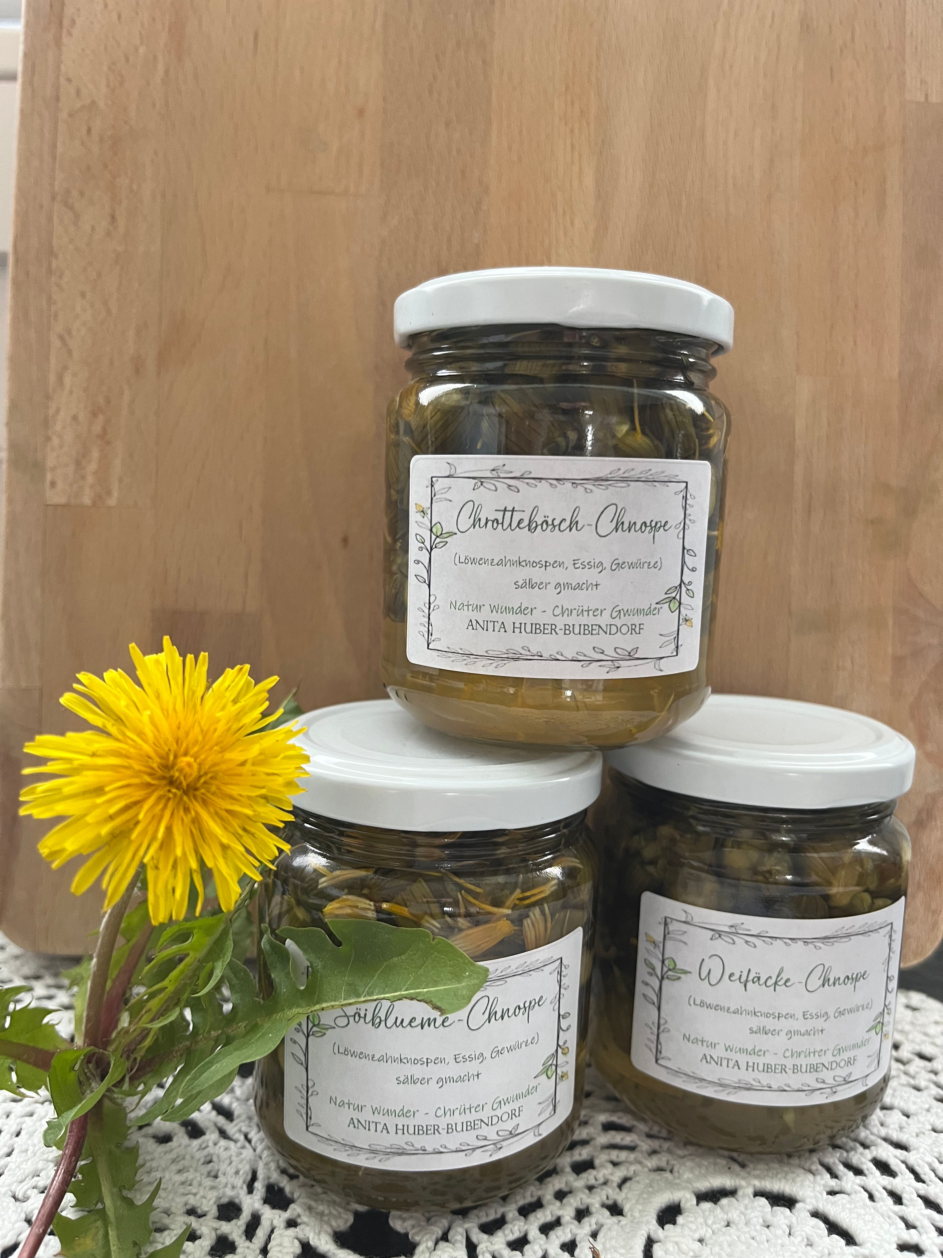 Weifäcke/Chrottebösch/Söiblueme Chnospe