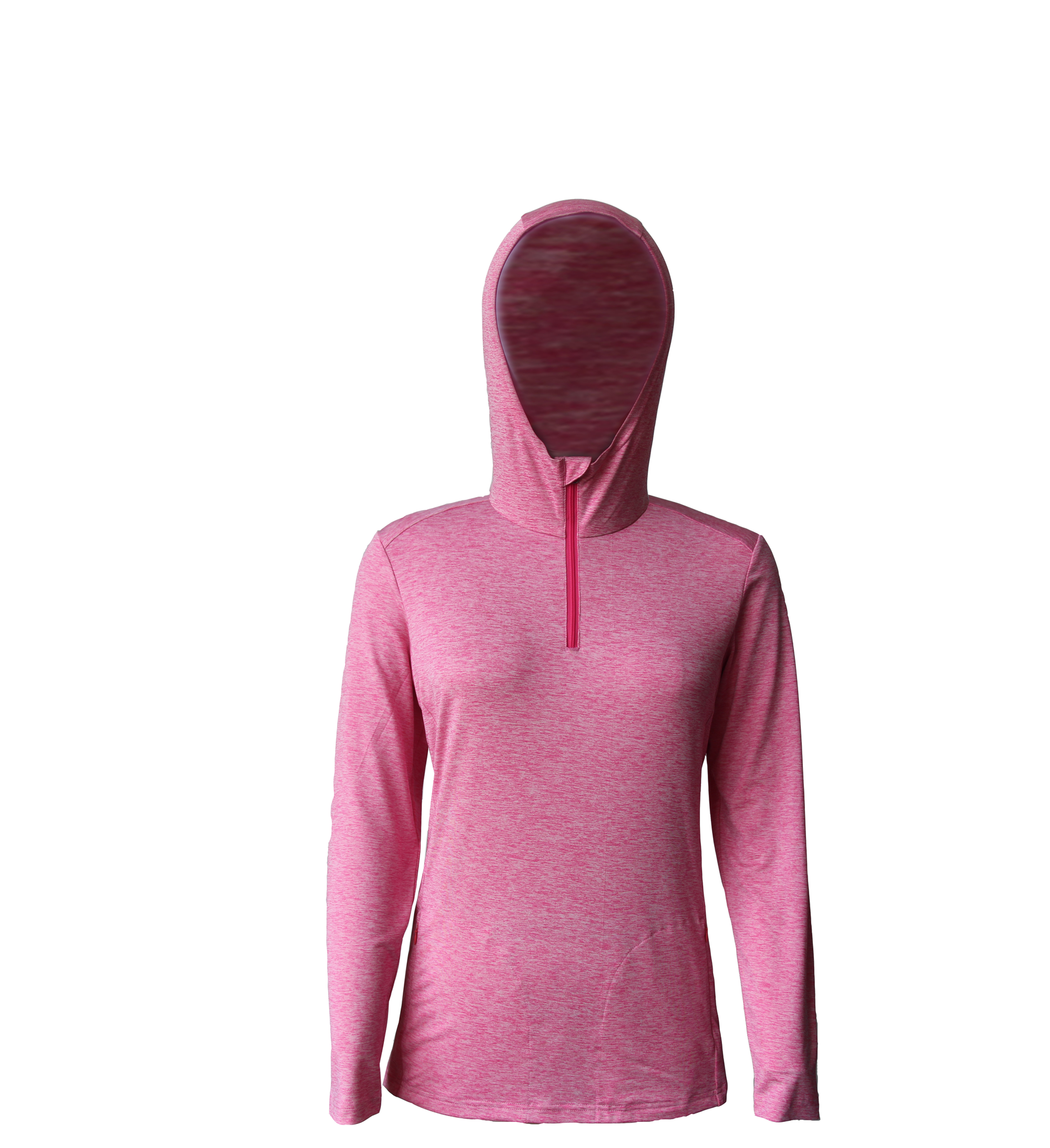 Women's Long Sleeve Zip Neck Hoody
