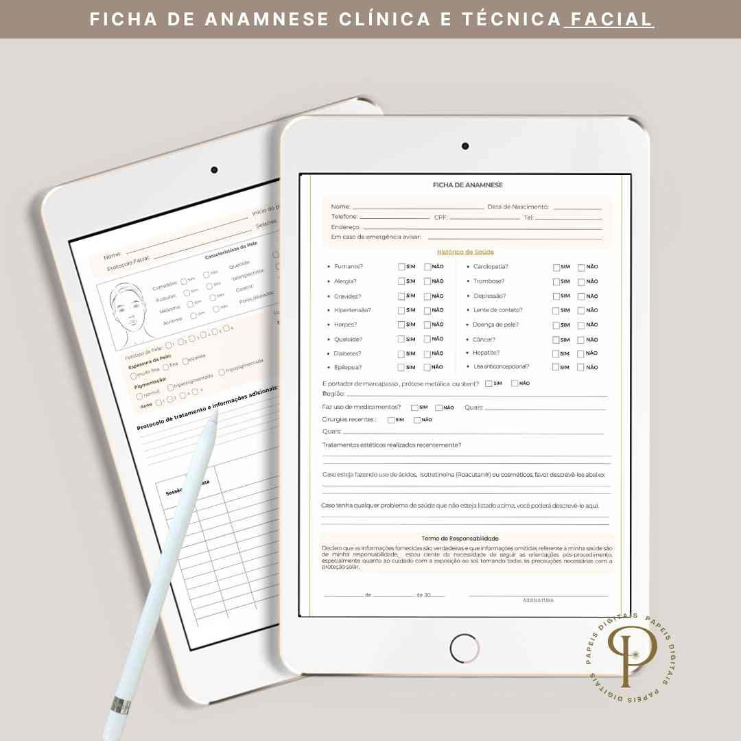 Ficha de anamnese facial