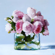 Jar of Roses painting Kirsty Whyatt