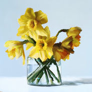 Six Daffs painting Kirsty Whyatt
