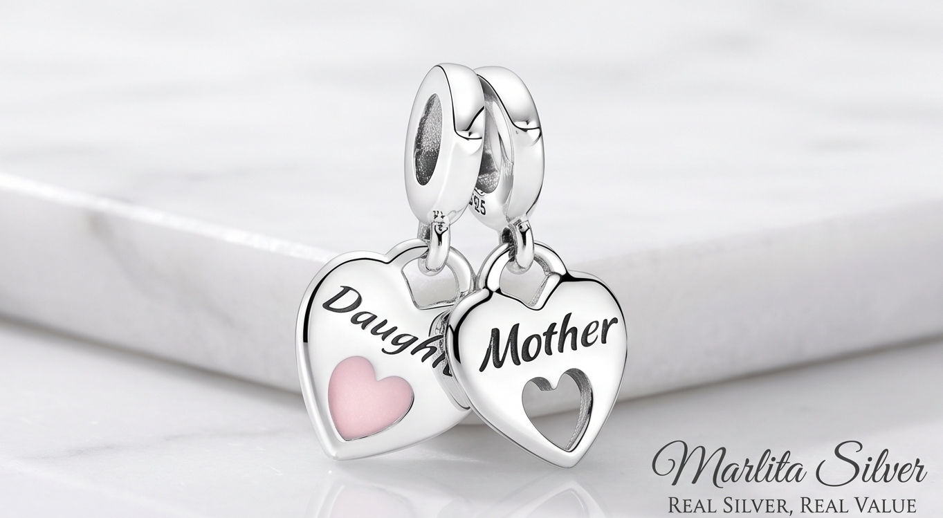Split Heart Charm
