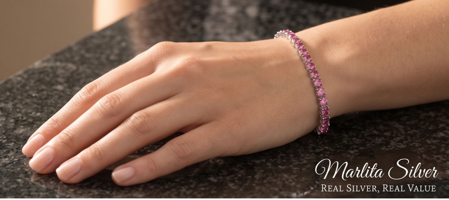 The Pink Sapphire Tennis Bracelet