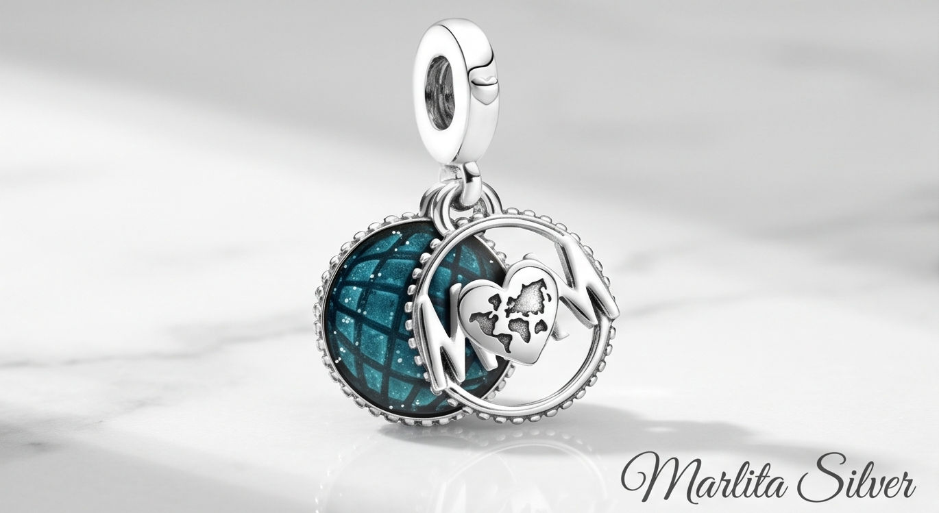 Mom Globe Charm