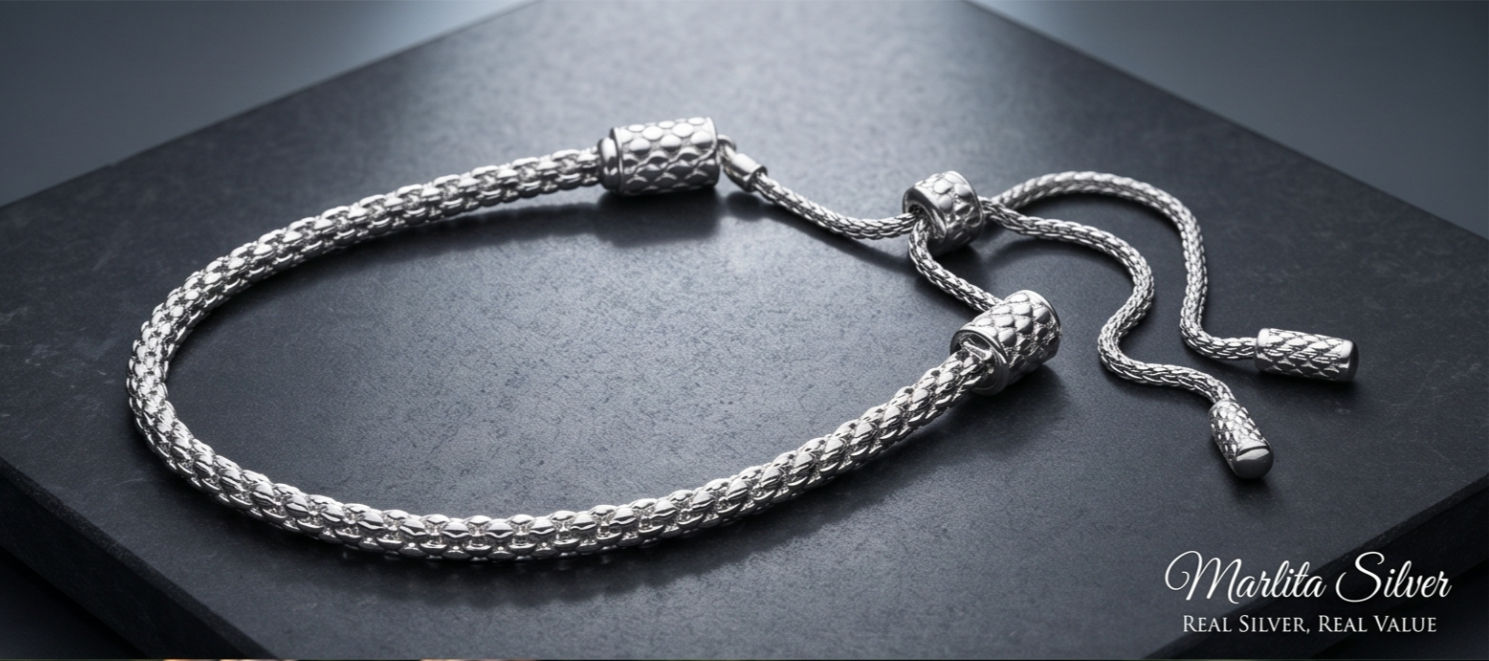 The Woven Mesh Slider Bracelet