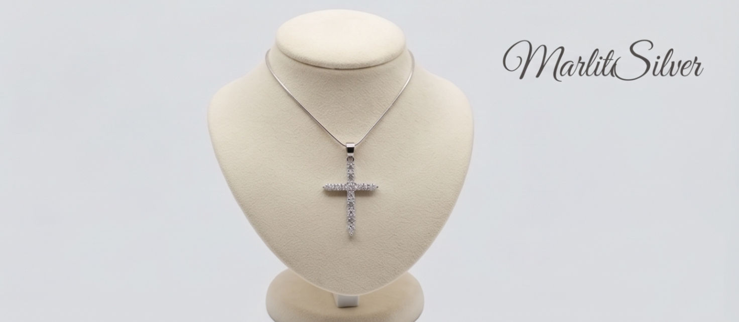 Diamond-Cut Cross Pendant