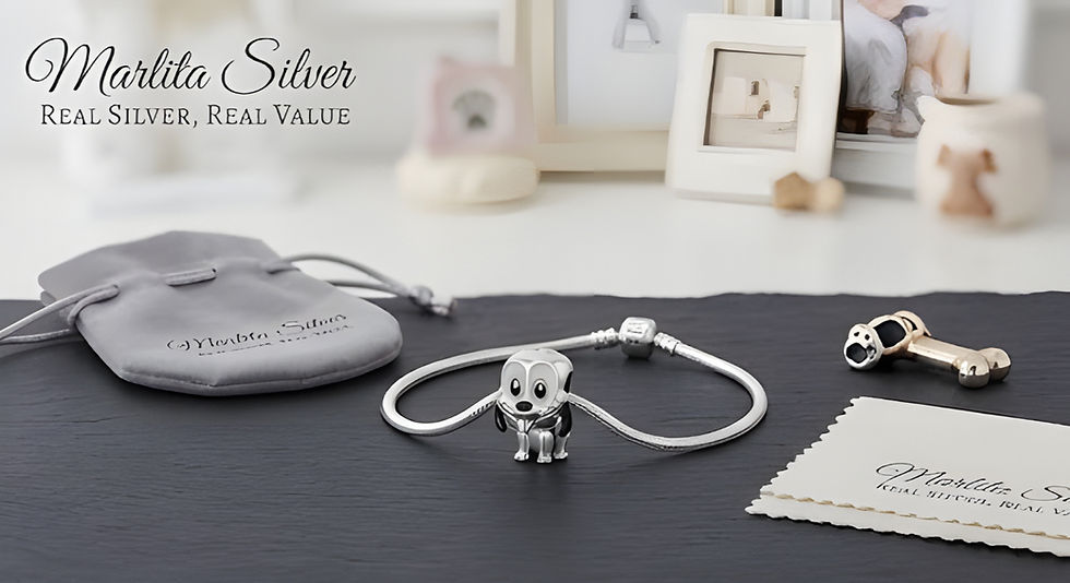 Thumbnail: "Playful Pup" Sitting Dog Charm