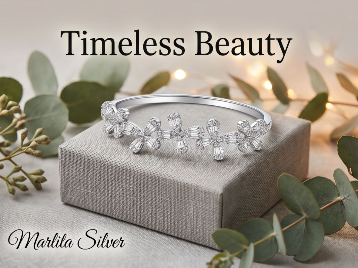 Floral Cluster Bangle