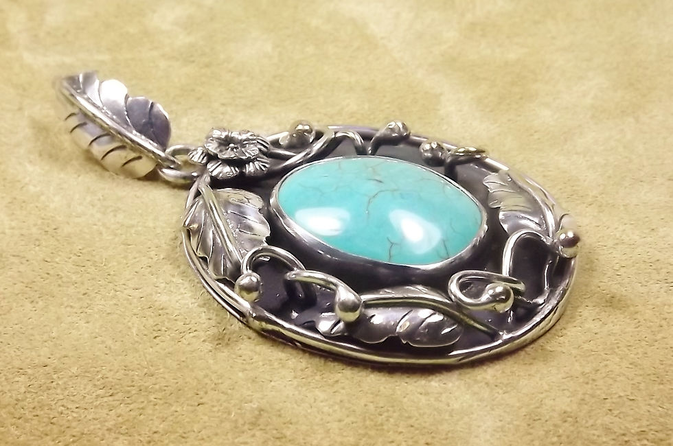 Thumbnail: Turquoise & Silver Pendant