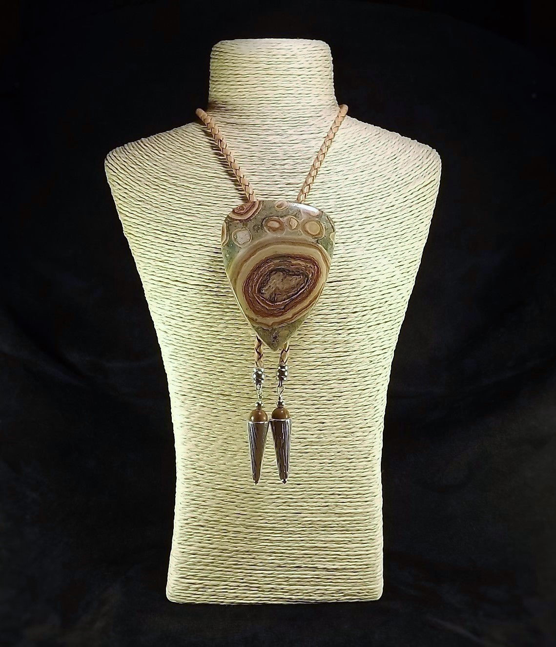 Rare Petrified Wood Bolo Necklace