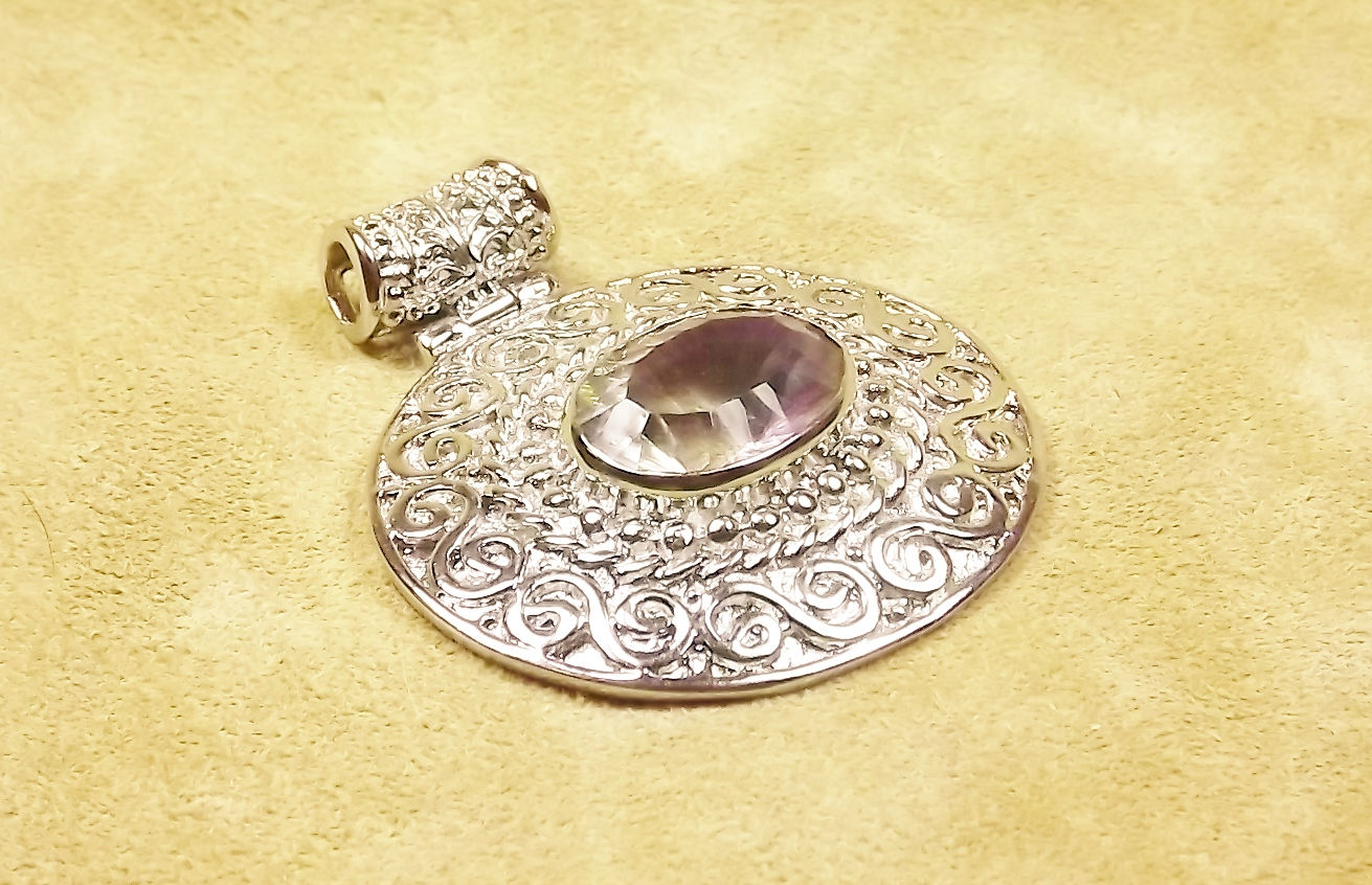Mystic Topaz & Silver Pendant