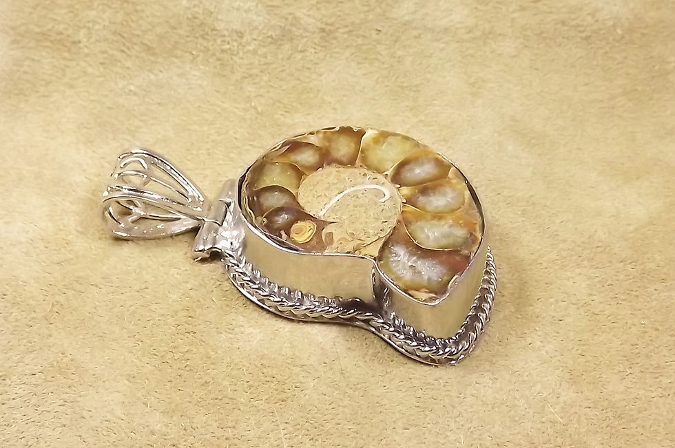 Thumbnail: Ammonite Fossil & Silver Pendant