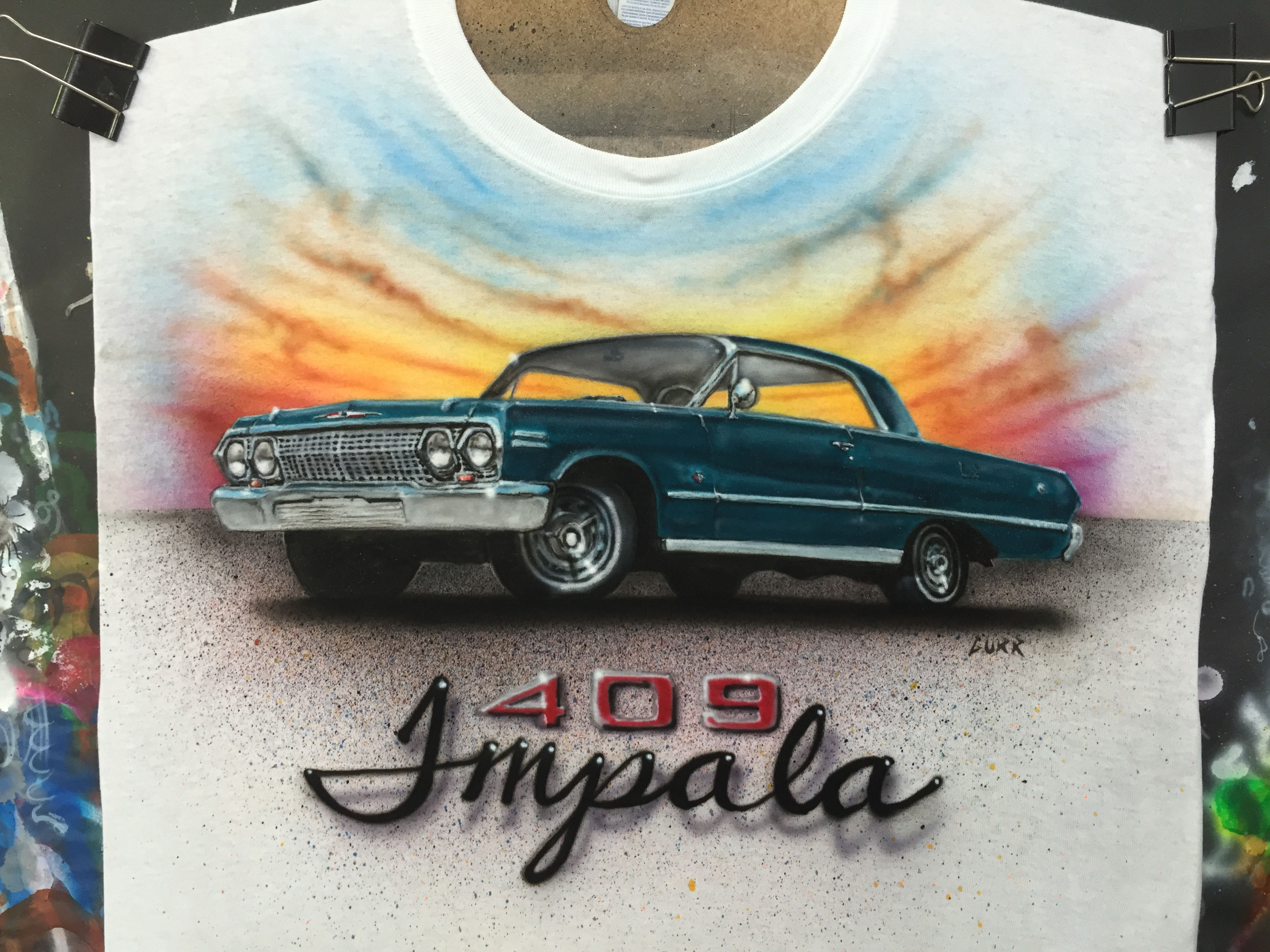 Airbrush Painted Car shirt