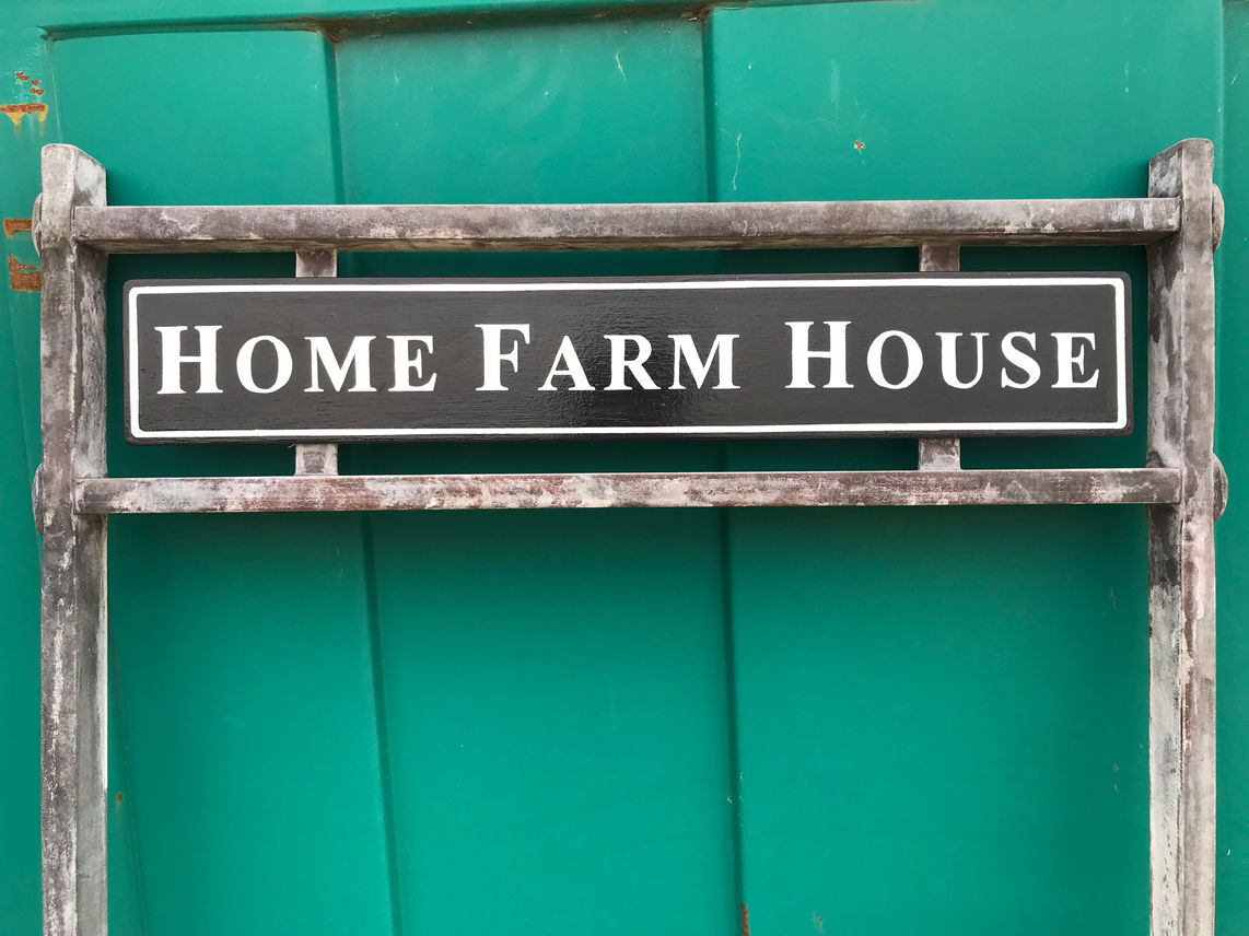 Galvanised forged and riveted signpost
